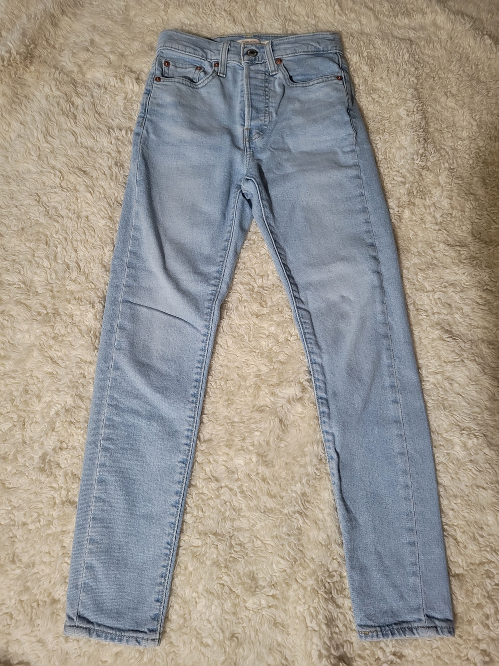 Levi's Wedgie Skinny Jeans | Light Blue | High Rise | Size 24 | 24" Inseam